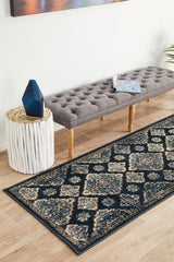 Mayfair Timeline Navy Transitional Rug