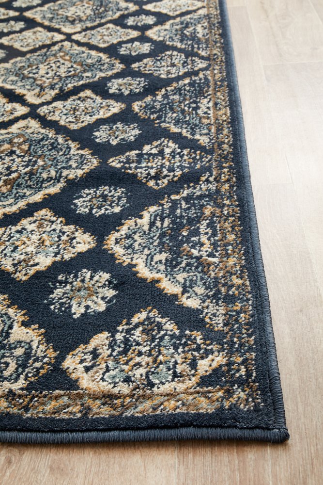 Mayfair Timeline Navy Transitional Rug