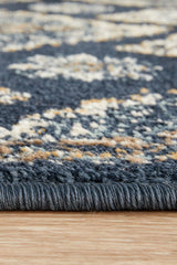 Mayfair Timeline Navy Transitional Rug