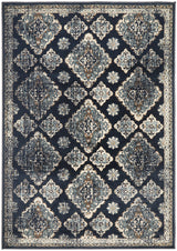 Mayfair Timeline Navy Transitional Rug