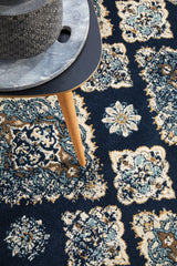 Mayfair Timeline Navy Transitional Rug