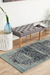 Mayfair Edge Denim Transitional Rug