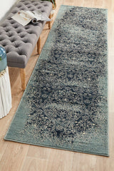 Mayfair Edge Denim Transitional Rug