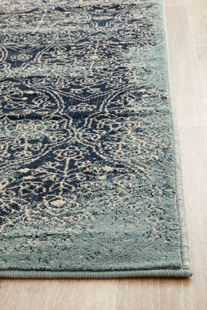 Mayfair Edge Denim Transitional Rug