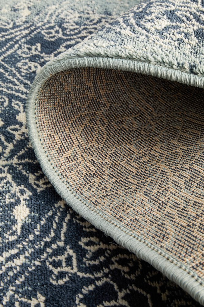 Mayfair Edge Denim Transitional Rug