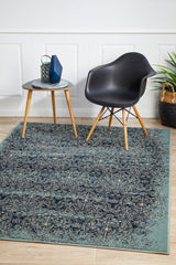 Mayfair Edge Denim Transitional Rug