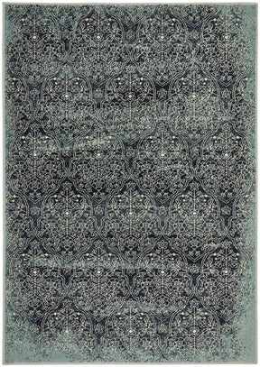 Mayfair Edge Denim Transitional Rug - Lost Design Society