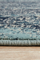 Mayfair Edge Denim Transitional Rug