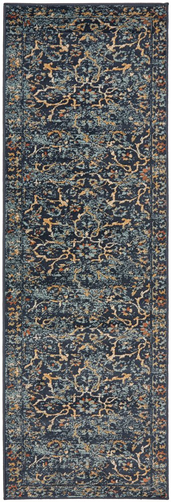 Mayfair Stem Navy Transitional Rug