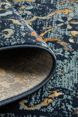 Mayfair Stem Navy Transitional Rug