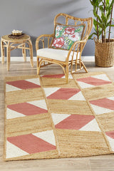 Oaxaca Pink Jute Cotton Rug