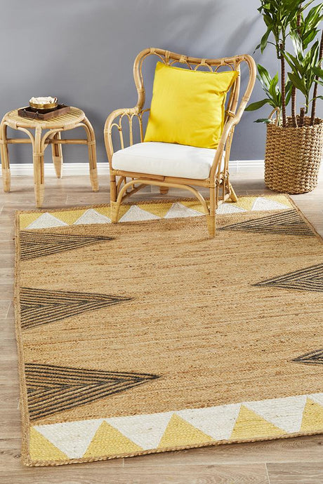 Oaxaca Yellow Jute Rug