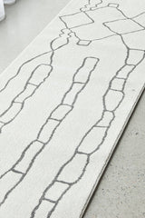 Vines Grey Modern Abstract Rug