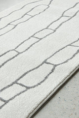 Vines Grey Modern Abstract Rug