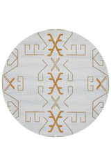 Vines Kallos Gold Transitional Round Rug