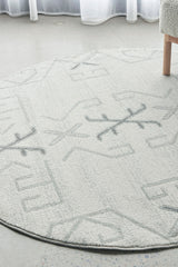 Vines Kallos Grey Transitional Round Rug