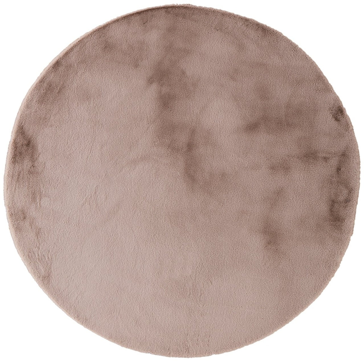 Turuun Soft Faux Fur Beige Round Rug