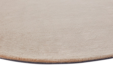 Turuun Soft Faux Fur Camel Round Rug