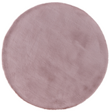 Turuun Soft Faux Fur Dusty Pink Round Rug