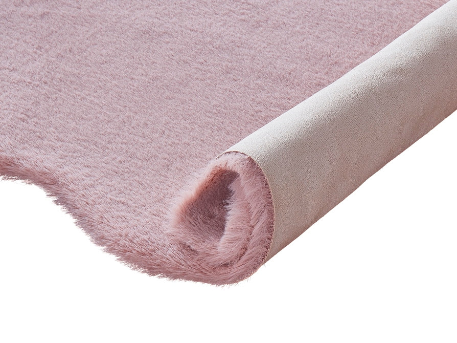 Turuun Soft Faux Sheepskin Dusty Pink Rug