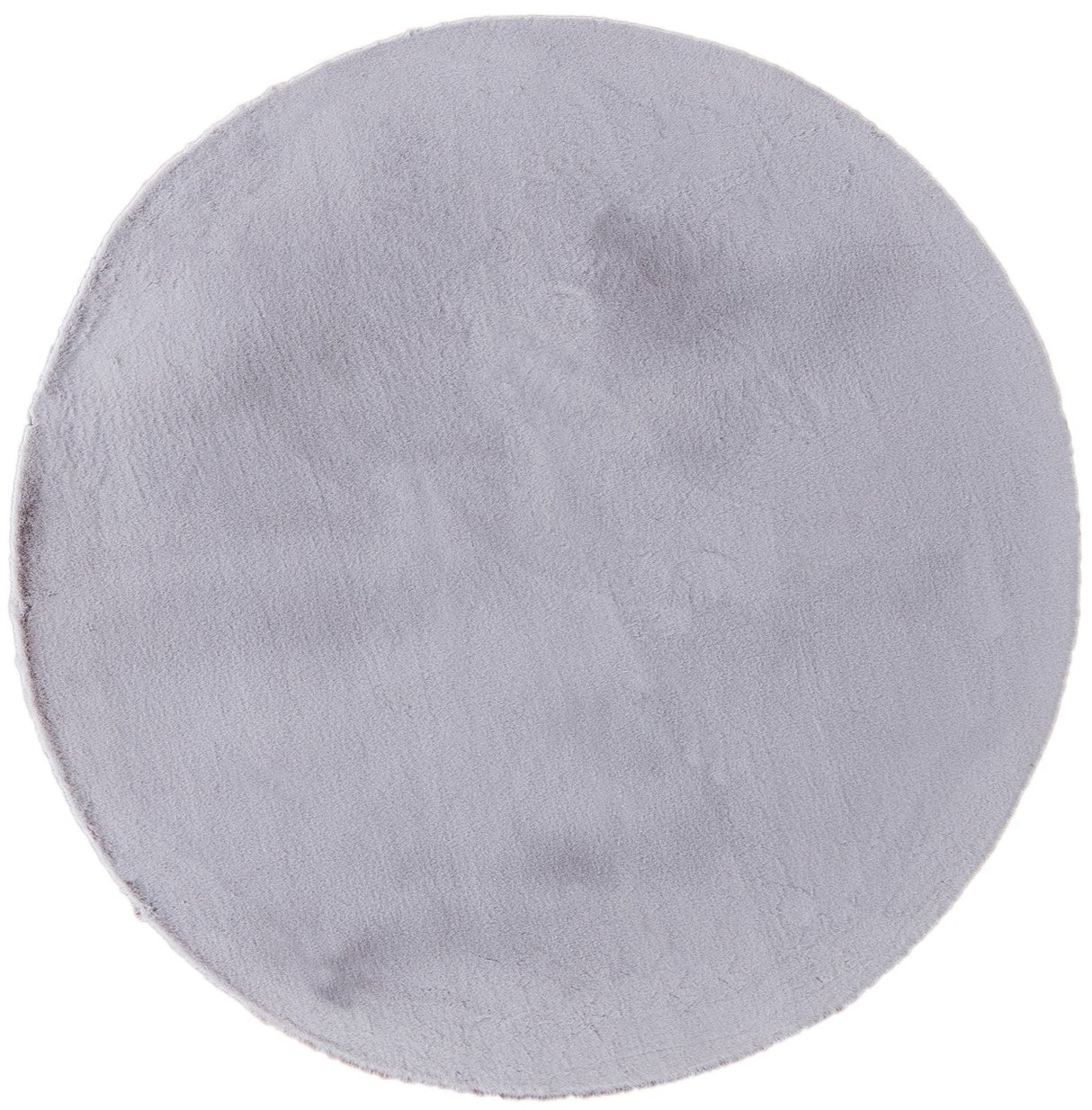 Turuun Soft Faux Fur Grey Round Rug