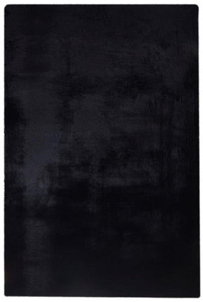 Turuun Soft Faux Fur Black Rug - Lost Design Society