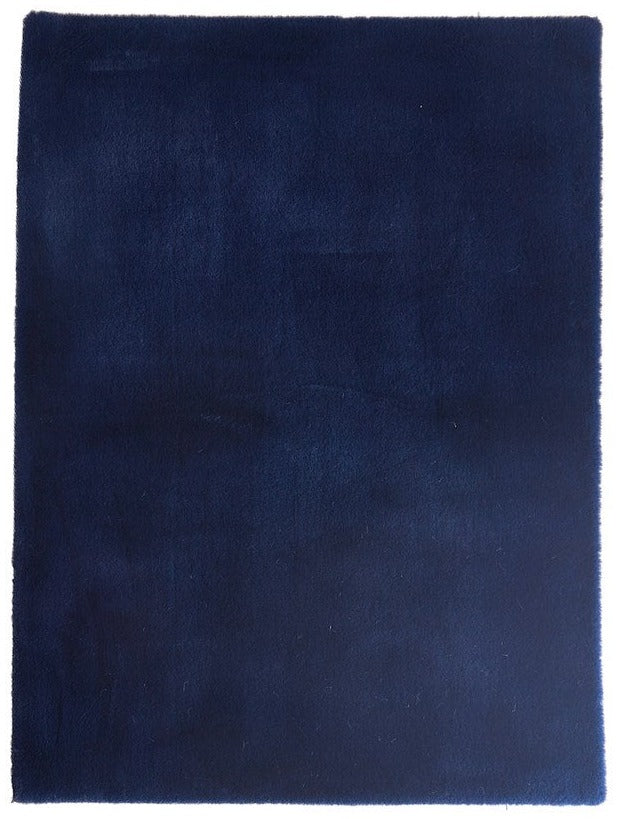 Turuun Soft Faux Fur Navy Rug