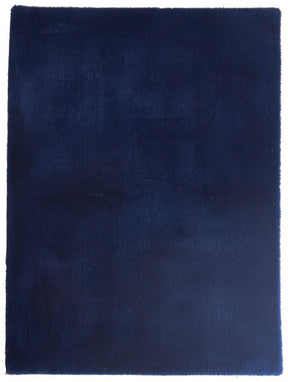 Turuun Soft Faux Fur Navy Rug - Lost Design Society