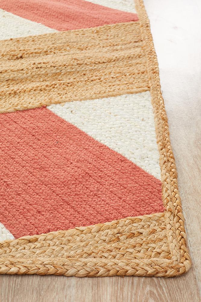 Oaxaca Pink Jute Cotton Rug