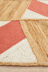 Oaxaca Pink Jute Cotton Rug