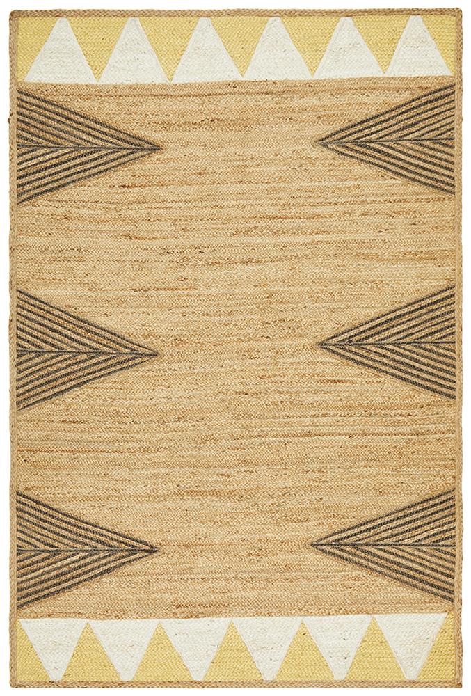 Oaxaca Yellow Jute Cotton Rug