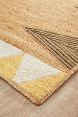 Oaxaca Yellow Jute Cotton Rug