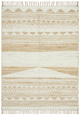 Oaxaca White Jute Cotton Rug