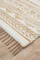 Oaxaca White Jute Cotton Rug