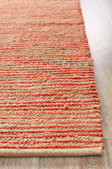 Oaxaca Coral Jute Cotton Rug