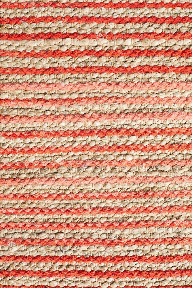 Oaxaca Coral Jute Cotton Rug