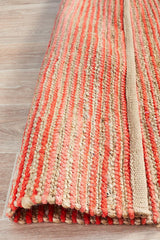 Oaxaca Coral Jute Cotton Rug