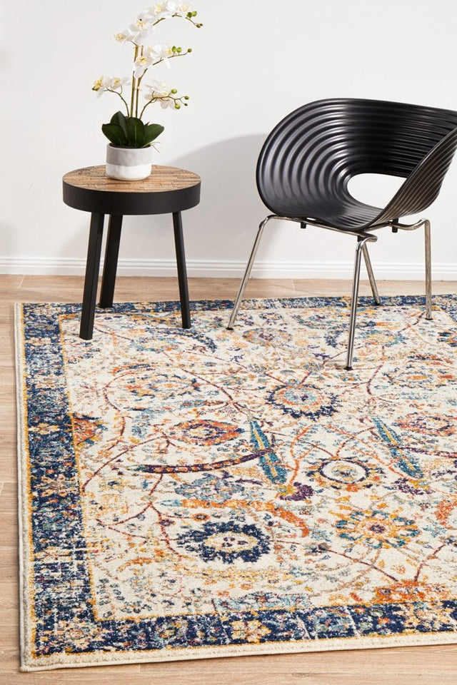 Peacock Ivory Transitional Rug