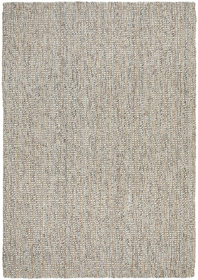 Polar Wool Jute Grey Rug