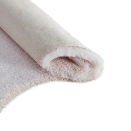 Turuun Soft Faux Sheepskin Soft Pink Rug