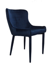 Plato Navy Blue Velvet Dining Chairs - Set of 2