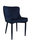 Plato Navy Blue Velvet Dining Chairs - Set of 2