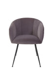 Lincoln Dark Grey Velvet Dining Chairs - Set of 2