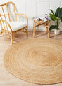 Round Jute Natural Rug