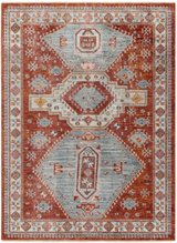 Zahara Rust Fringe Rug