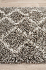 Beni Ourain Inspired Berber Tantan Grey Shag Rug