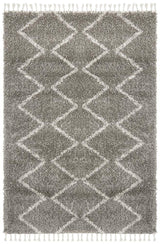 Beni Ourain Inspired Berber Tantan Grey Shag Rug