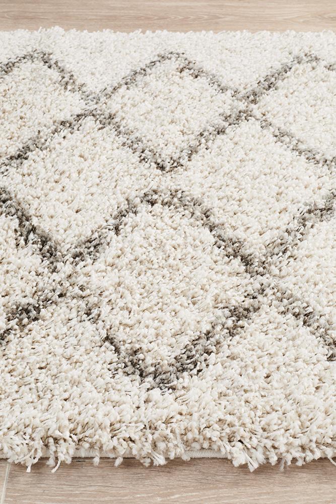 Beni Ourain Inspired Berber Tantan Natural Shag Rug