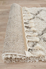 Beni Ourain Inspired Berber Tantan Natural Shag Rug