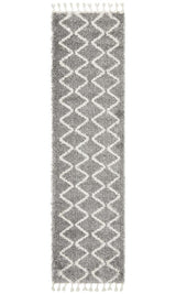 Beni Ourain Inspired Berber Tantan Silver Shag Rug